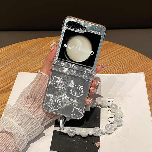 Feather Cat Cartoon Case for Samsung Galaxy Z Flip 6/5/4