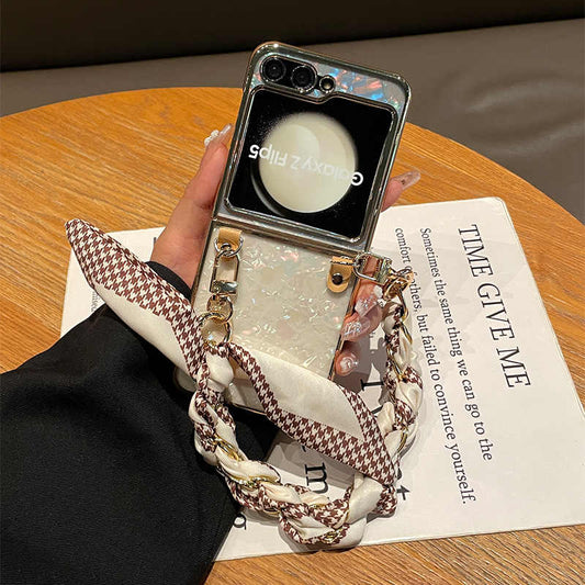 Houndstooth Pattern Ultra-Thin Case For Samsung Galaxy Z Flip 5/Z Flip 6/Z Flip 4