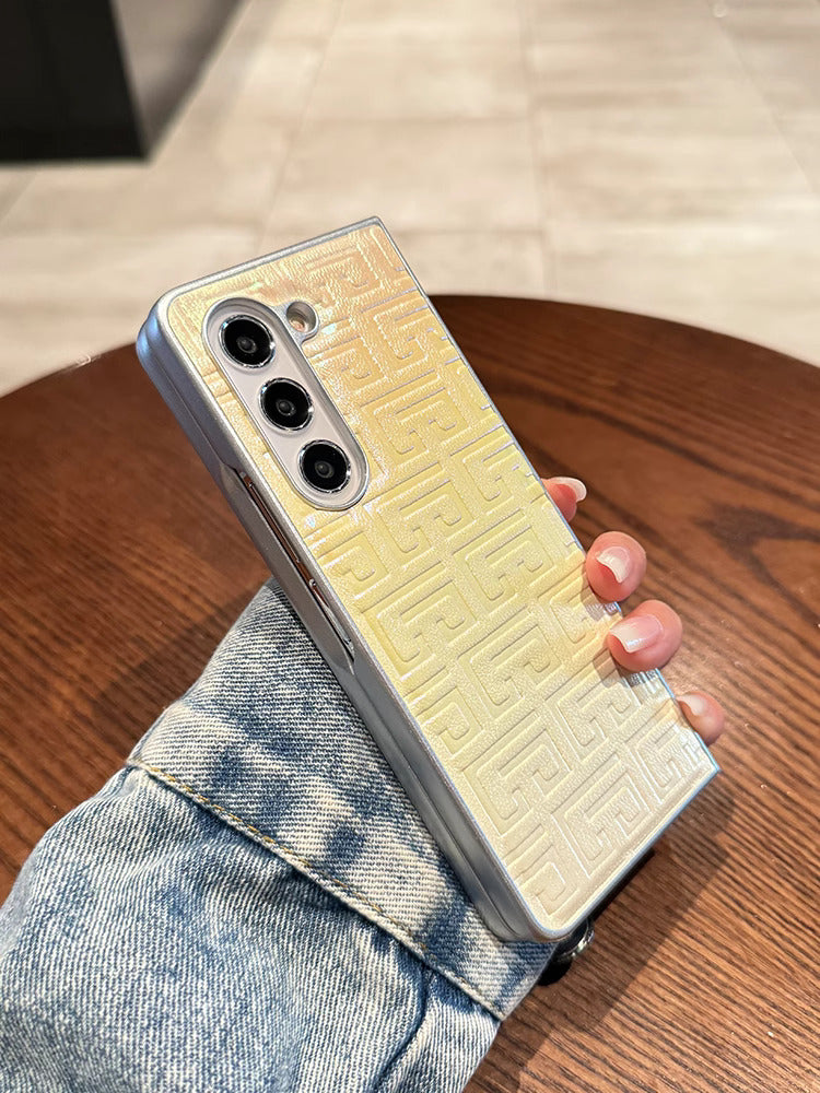 GEOMETRIC LEATHER CASE FOR SAMSUNG Z FOLD 5