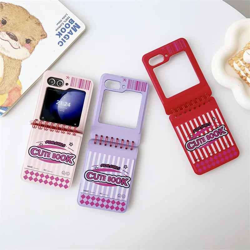 Cute Book Phone Case For Samsung Galaxy Z Flip Series