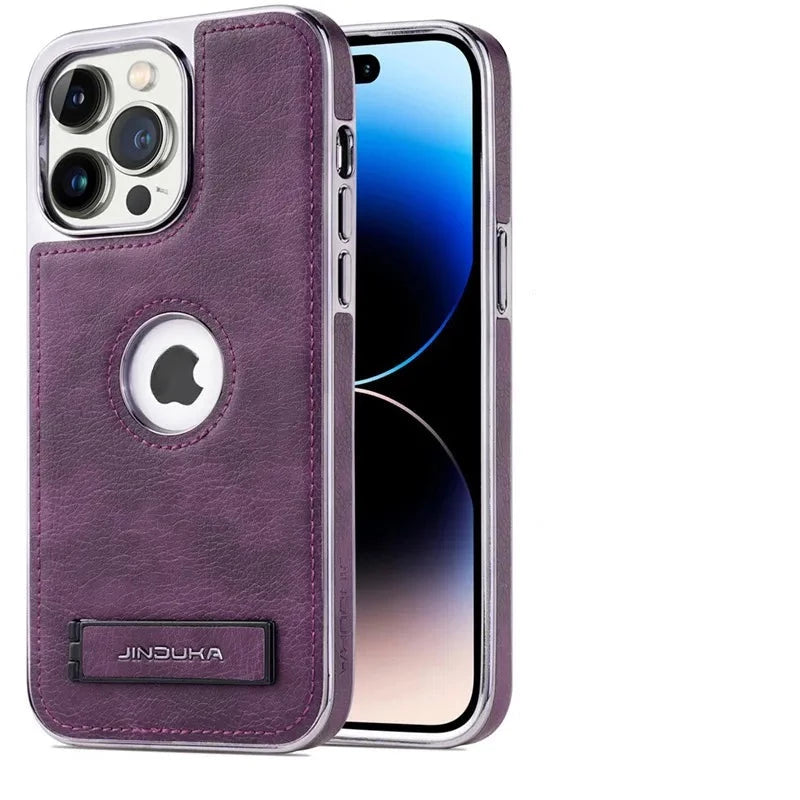 luxury Case Bracket Leather Anti-drop