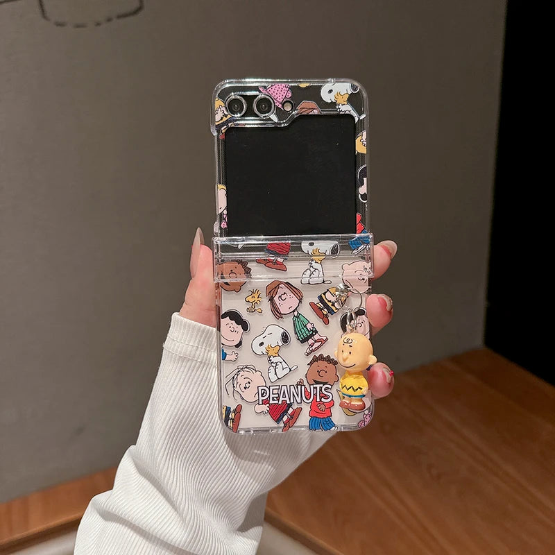 Cute Snoopy Charlie Brown Peanuts Case For Samsung Galaxy Z Flip 5