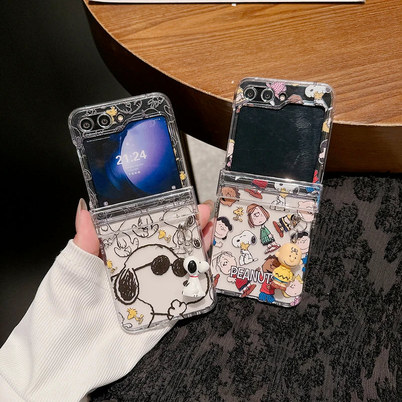 Cute Snoopy Charlie Brown Peanuts Case For Samsung Galaxy Z Flip 5