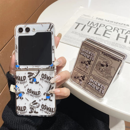 Cute Mickey Mouse with Lanyard Phone Case for Samsung Galaxy Z Flip Series