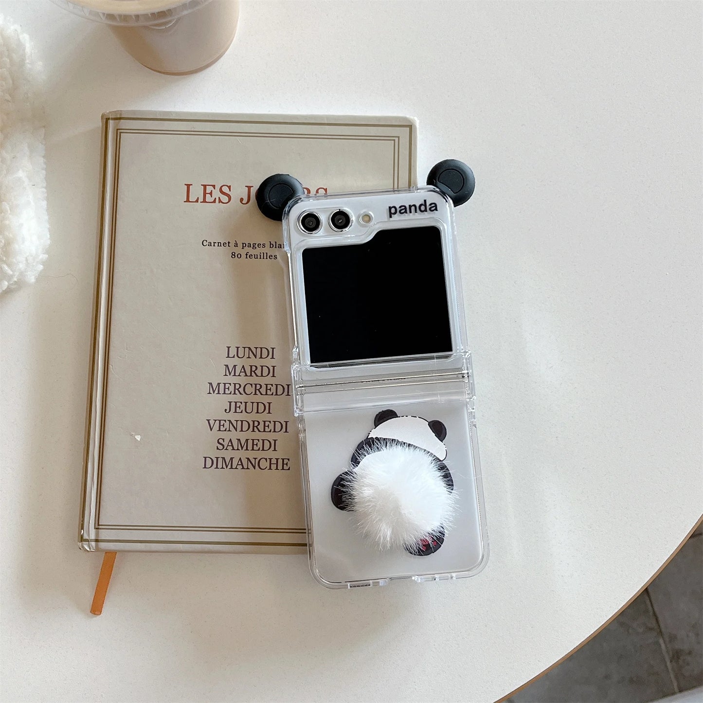 Cute Panda Ball Tail Case for Samsung Galaxy Z Flip 5