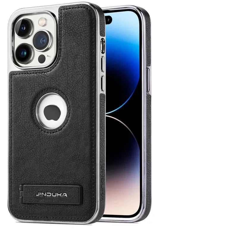 luxury Case Bracket Leather Anti-drop