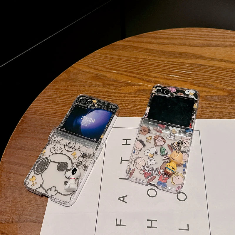 Cute Snoopy Charlie Brown Peanuts Case For Samsung Galaxy Z Flip 5