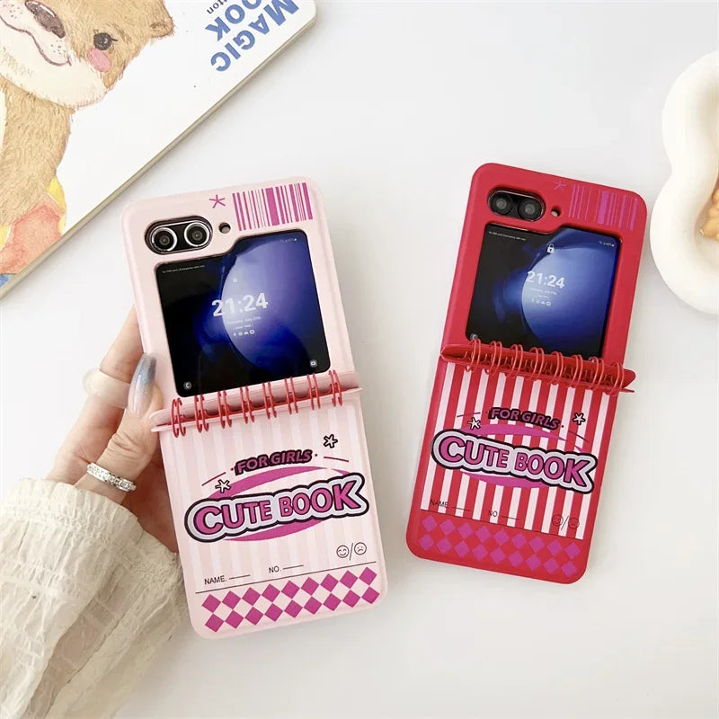 Cute Book Phone Case For Samsung Galaxy Z Flip Series