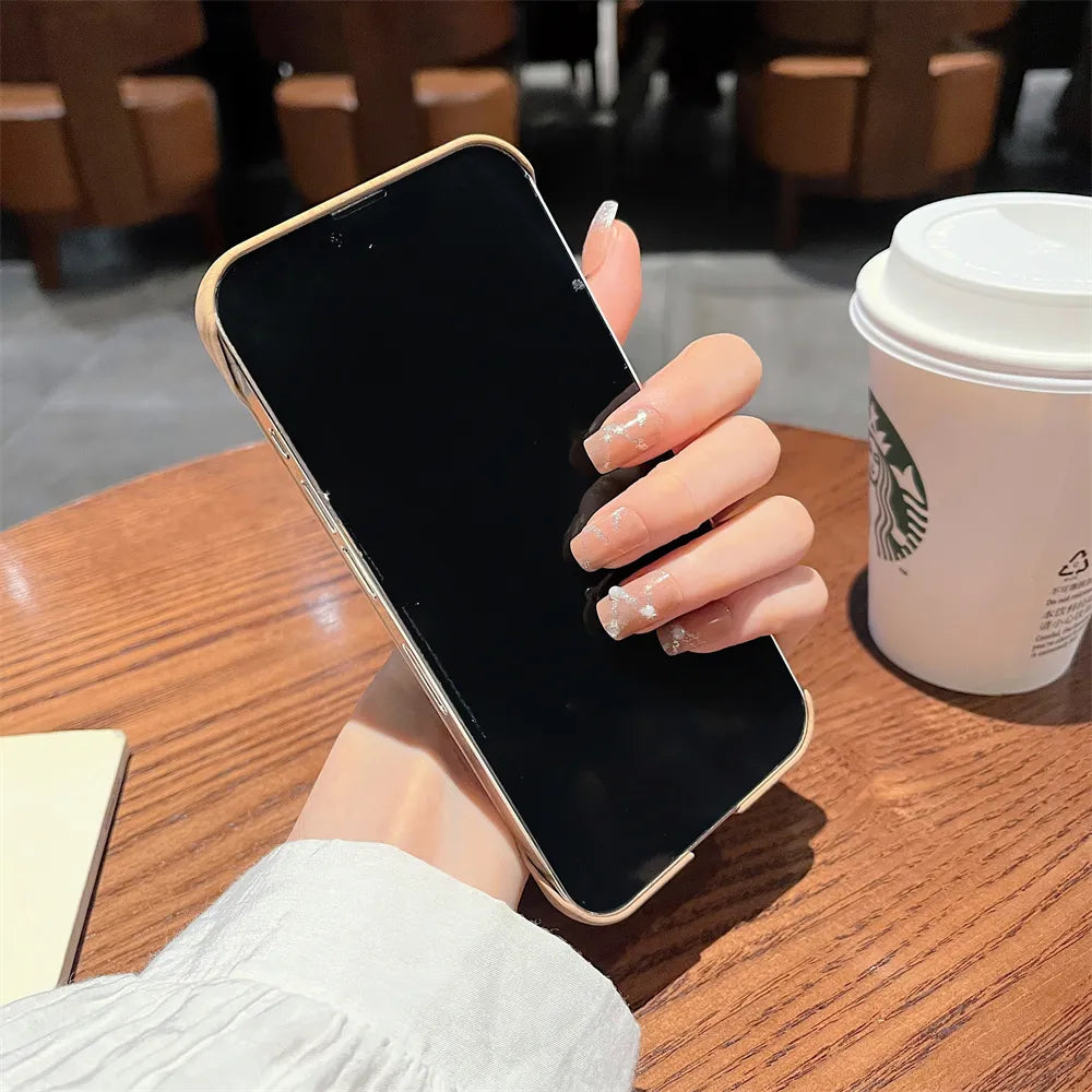 Magsafe For Borderless Wood Texture Case For iPhone