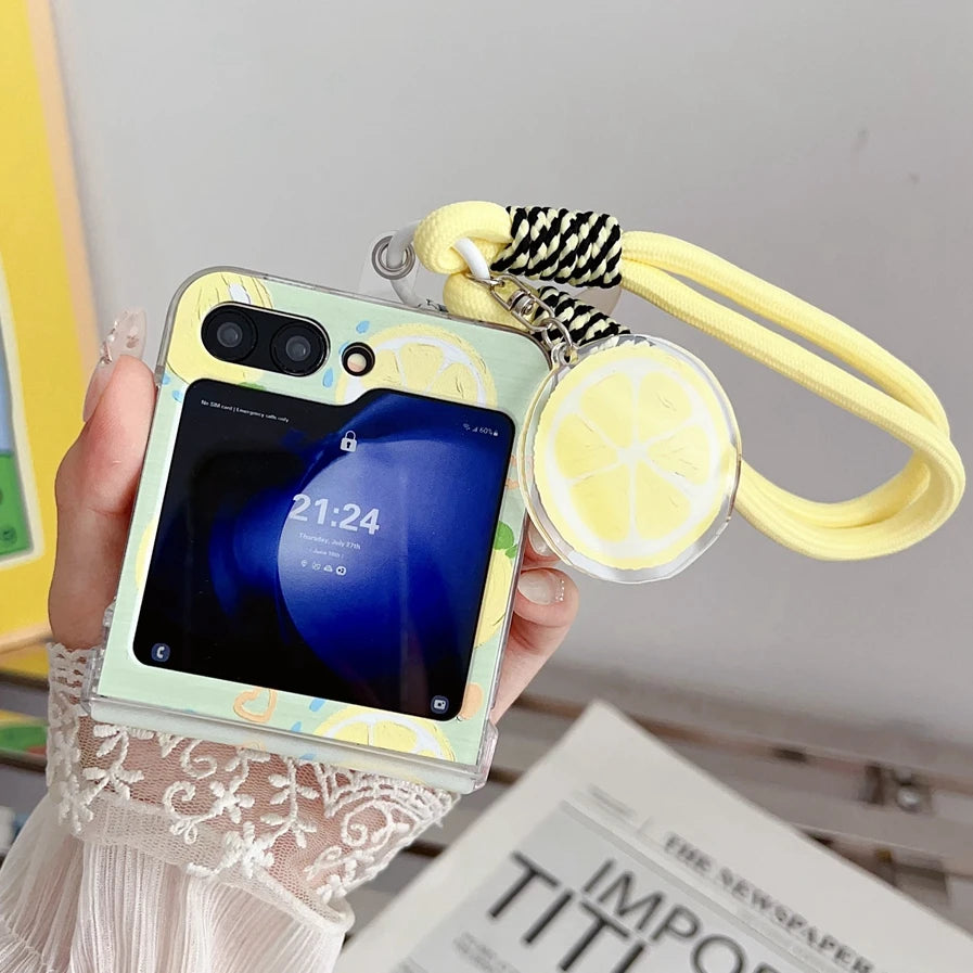 Cute Lemon Phone Cover For Samsung Z Flip Series