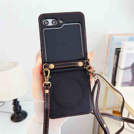 Magnetic Charging Crossbody Case for Samsung Galaxy Z Flip 6/5/4