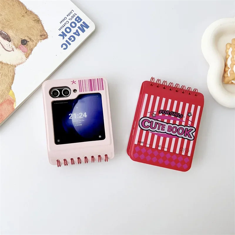 Cute Book Phone Case For Samsung Galaxy Z Flip Series