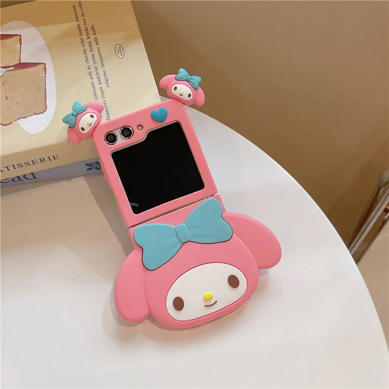 Kawaii Sanrio My Melody Cartoon Phone Case for Samsung Z Flip Series