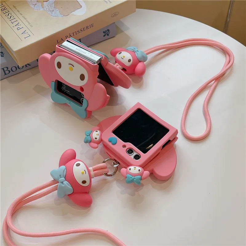 Kawaii Sanrio My Melody Cartoon Phone Case for Samsung Z Flip Series