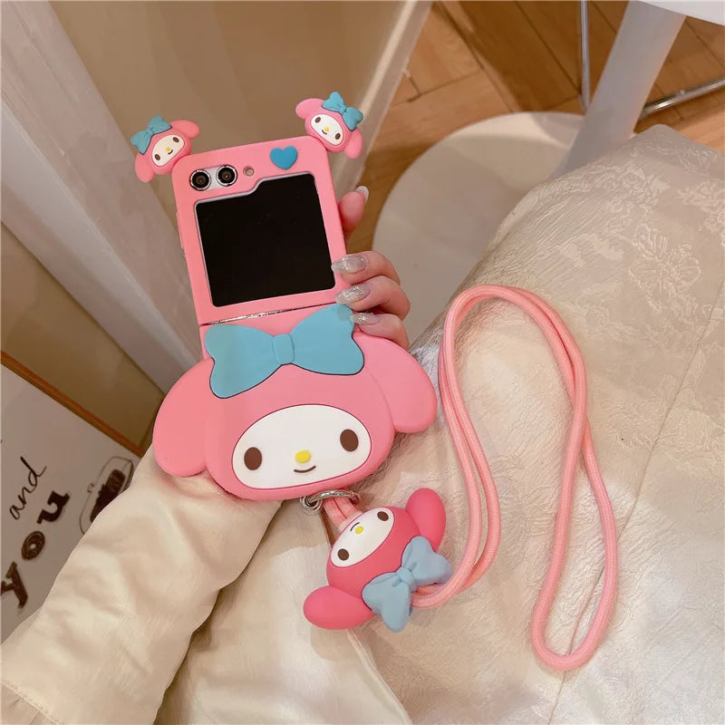 Kawaii Sanrio My Melody Cartoon Phone Case for Samsung Z Flip Series