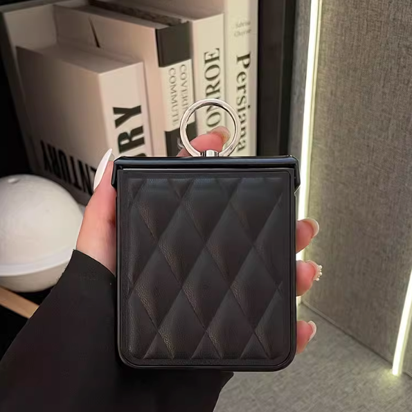 Fragrance Leather Ring Case for Samsung Galaxy Z Flip 3/4/5