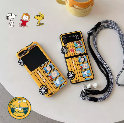 Cute Snoopy Charlie Brown Peanuts Case For Samsung Galaxy Z Flip Series