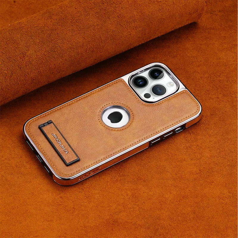 luxury Case Bracket Leather Anti-drop