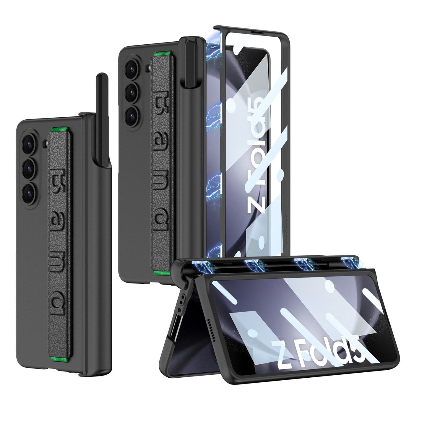 Magnetic Hinge Wristband Case For Galaxy Z Fold 5