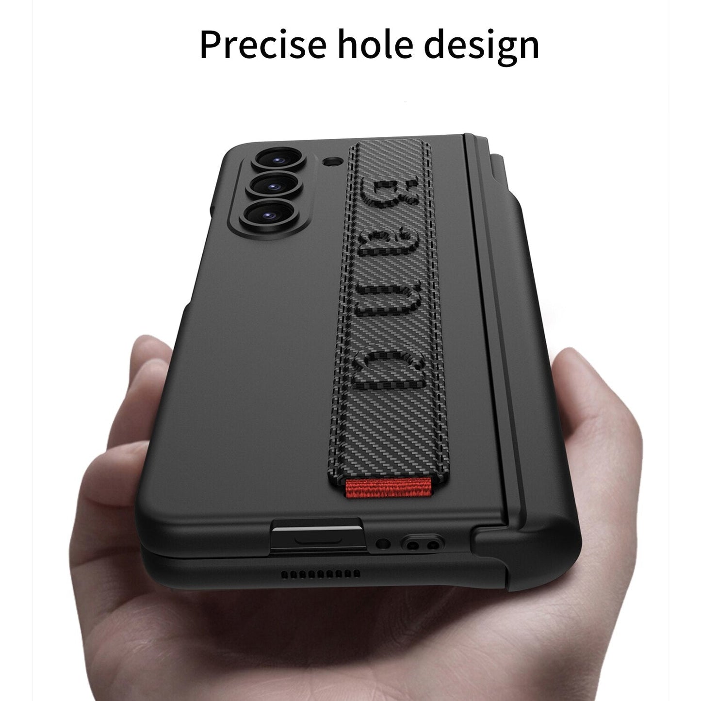 Magnetic Hinge Wristband Case For Galaxy Z Fold 5