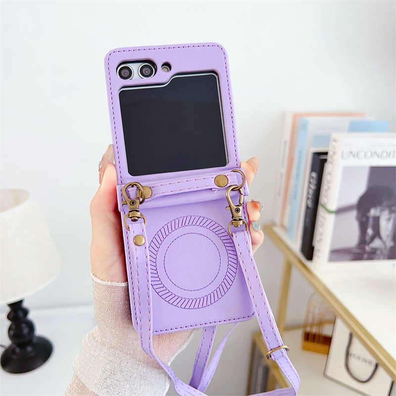 Magnetic Charging Crossbody Case for Samsung Galaxy Z Flip 6/5/4