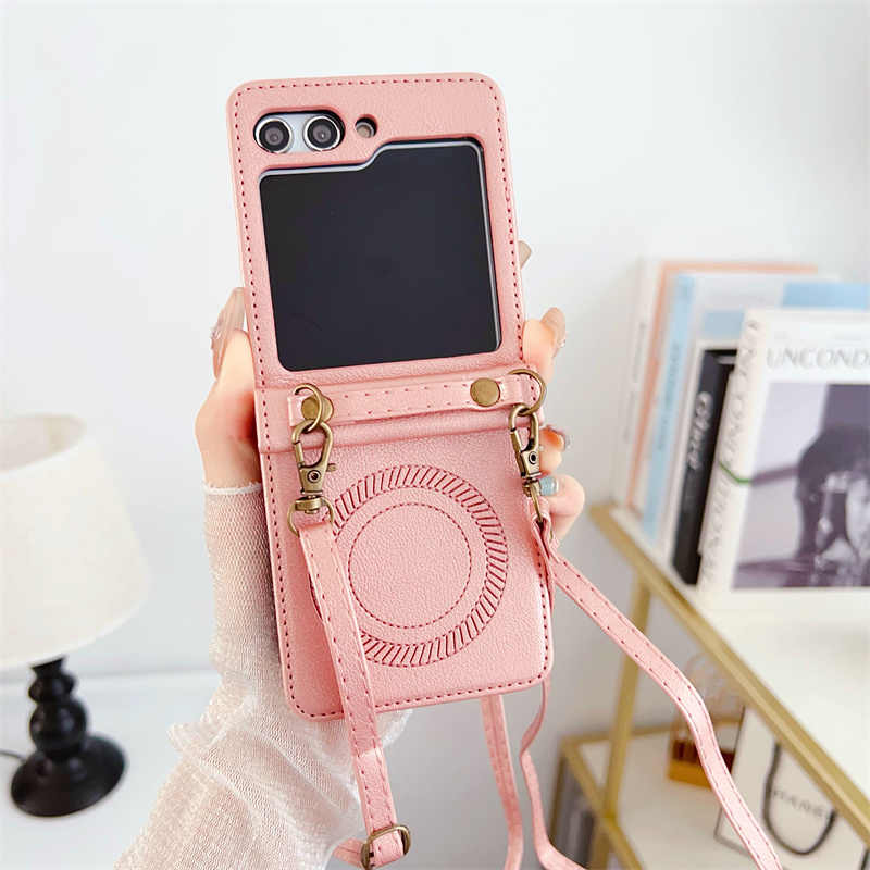 Magnetic Charging Crossbody Case for Samsung Galaxy Z Flip 6/5/4