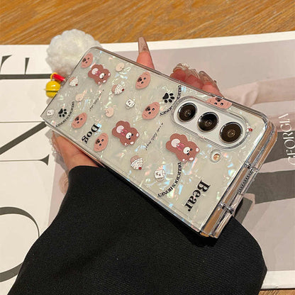Cute Cake Bear Puppy Cartoon Case For Samsung Galaxy Z Fold 6/5