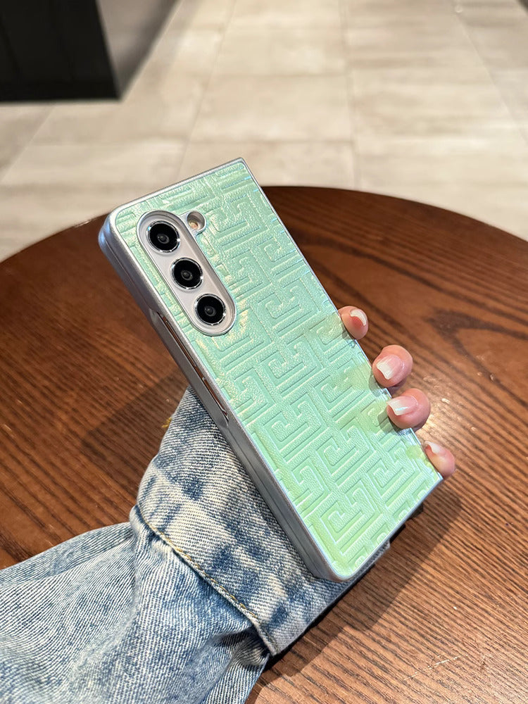 GEOMETRIC LEATHER CASE FOR SAMSUNG Z FOLD 5