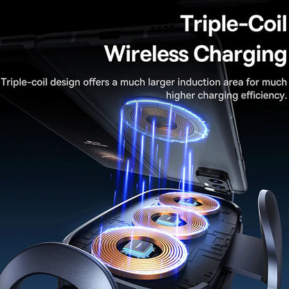 CAR WIRELESS CHARGER FAST CHARGING AUTO CLAMPING MOUNT for Z Fold Series