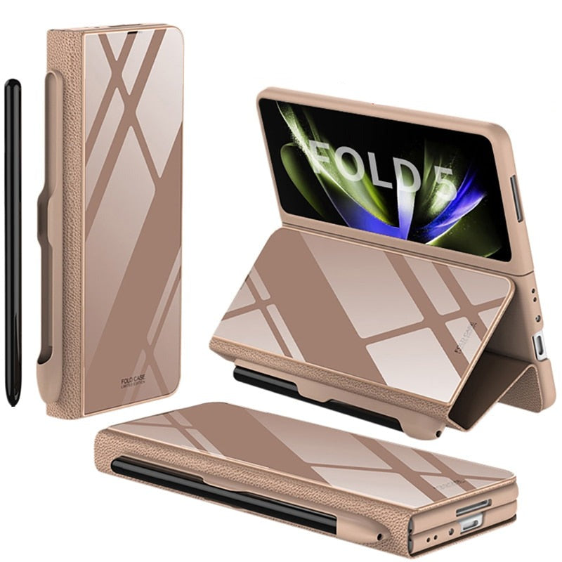 Galaxy Z Fold 5 Book Flip Case with Stylus Holder
