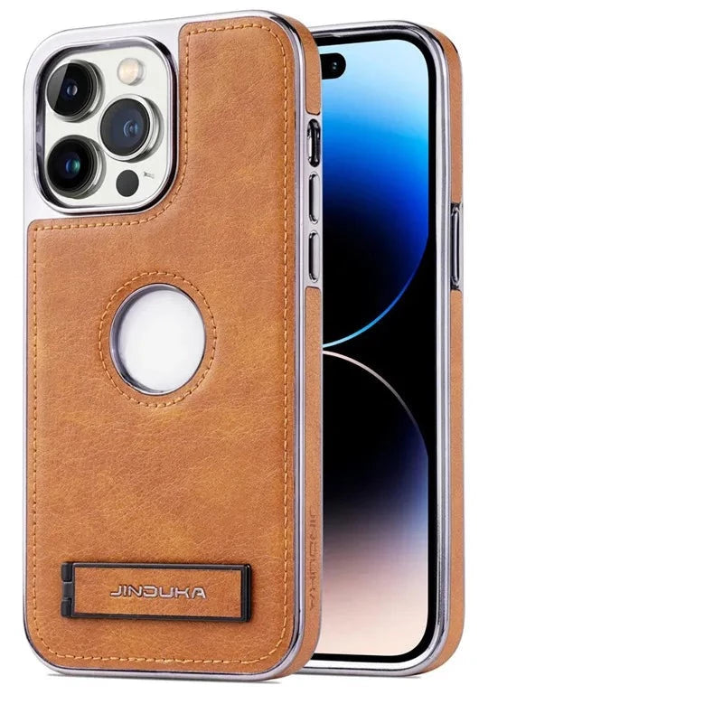 luxury Case Bracket Leather Anti-drop