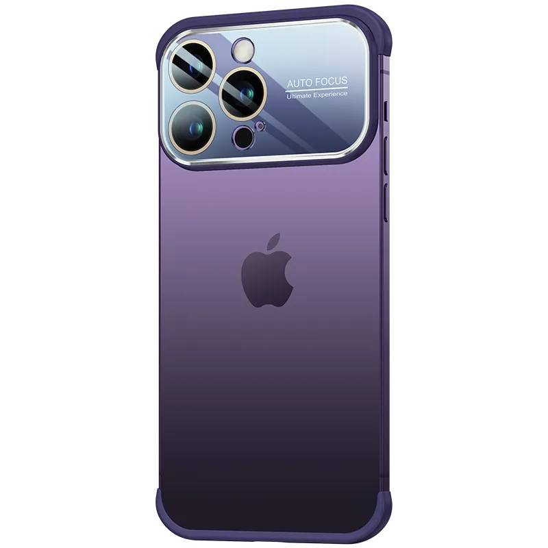 Large Glass Window Bumper Phone Case For iPhone