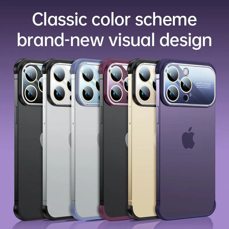 Large Glass Window Bumper Phone Case For iPhone