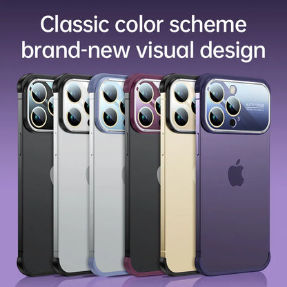 Large Glass Window Bumper Phone Case For iPhone