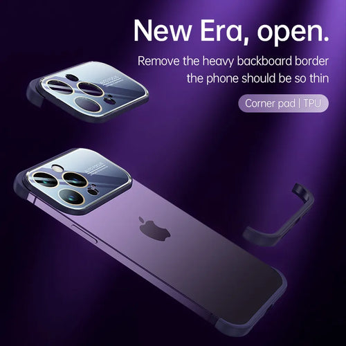 Large Glass Window Bumper Phone Case For iPhone