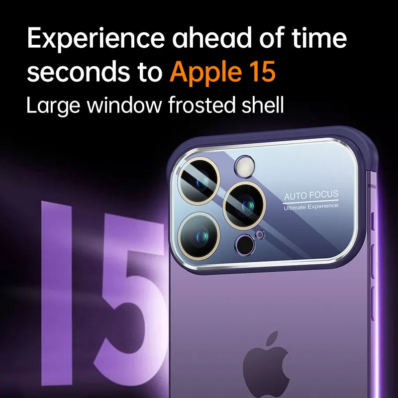Large Glass Window Bumper Phone Case For iPhone