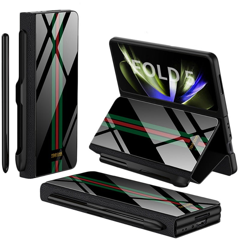 Galaxy Z Fold 5 Book Flip Case with Stylus Holder