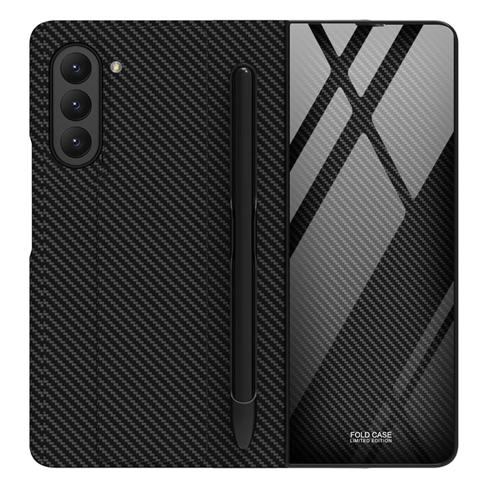Galaxy Z Fold 5 Book Flip Case with Stylus Holder