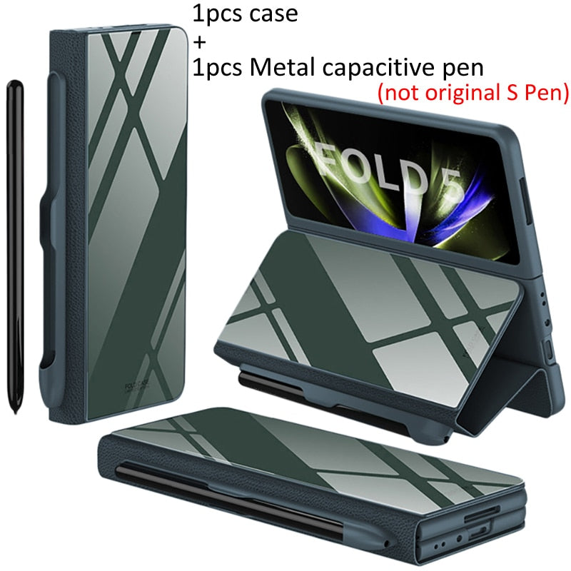 Galaxy Z Fold 5 Book Flip Case with Stylus Holder