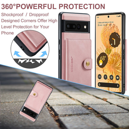 2 in 1 Magnetic Wallet Case For Google Pixel