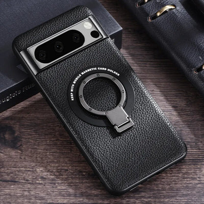 Magnetic Leather Case with Bracket for Google Pixel 8 Series