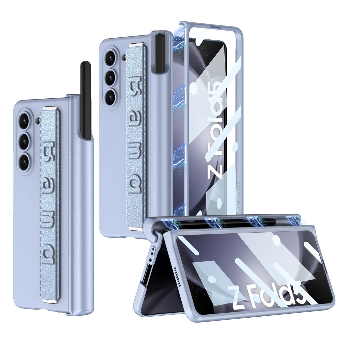 Magnetic Hinge Wristband Case For Galaxy Z Fold 5