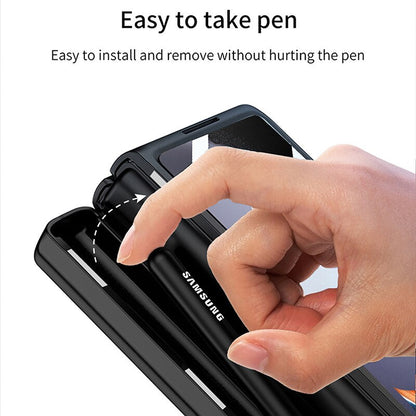 Shockproof Matte Case with Pen Holder For Samsung Galaxy Z Fold 5