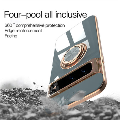 Luxury Plating Silicone Shockproof Phone Case For Google Pixel 7 Series