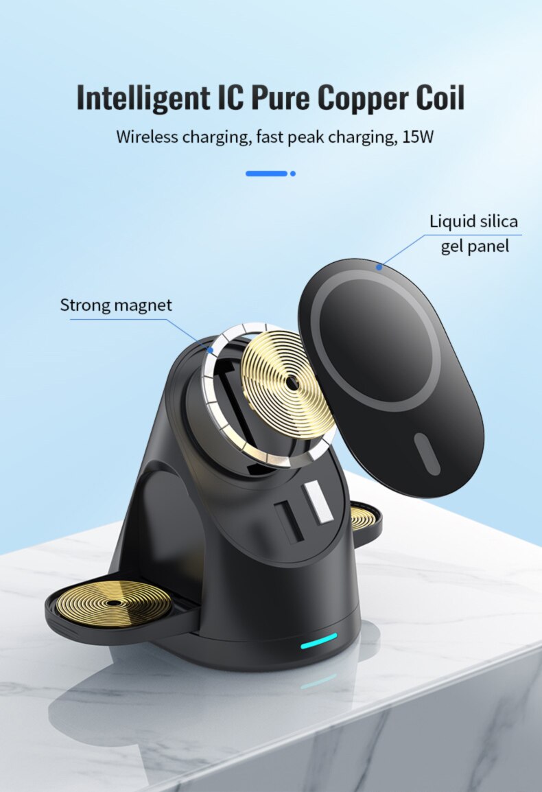 3 in 1 Wireless Chargers Stand For iPhone