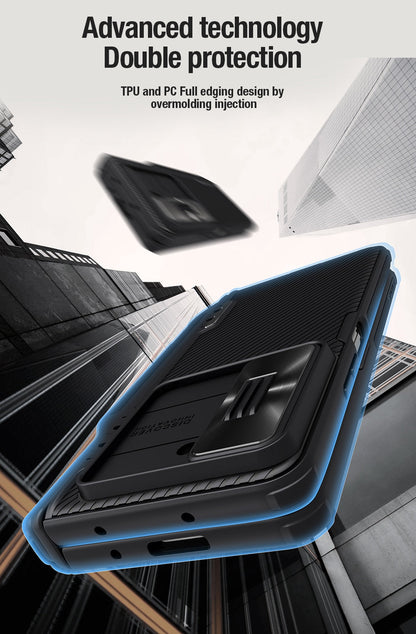 Case with Slide Camera Protector, Kickstand & S-Pen Pocket For Galaxy Z Fold 5