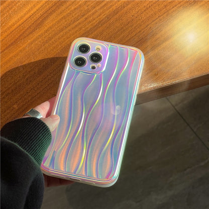 luxury laser Water Ripple Case For iPhone Cute Simple Cover