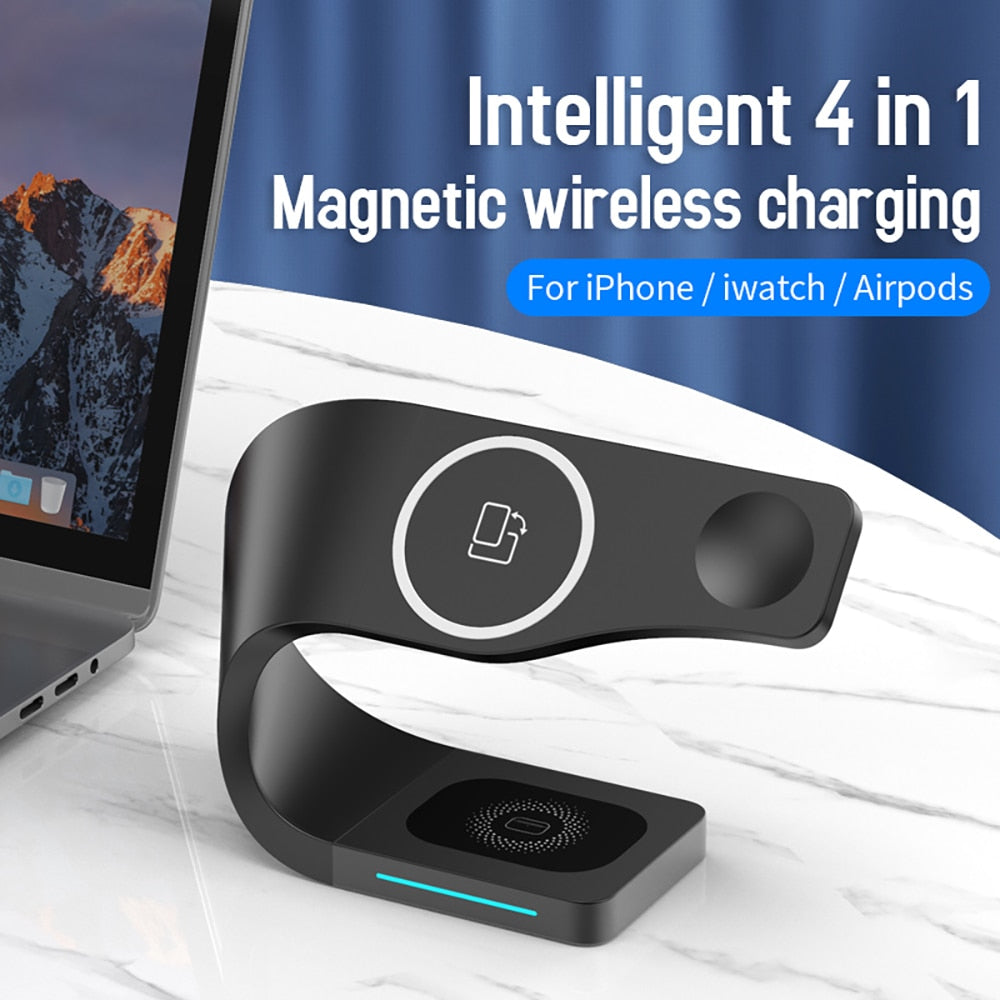 MagCharge: Ultimate 4-in-1 Wireless Charging Hub for iPhone, Apple Watch, and AirPods