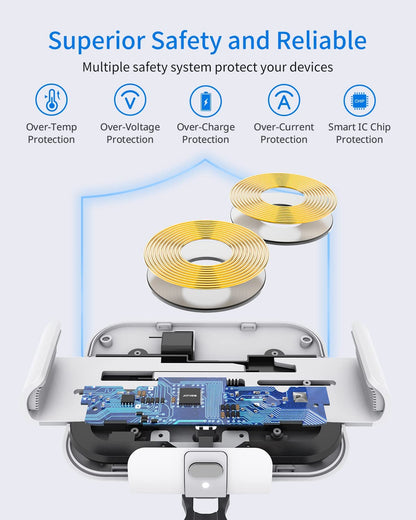CAR WIRELESS CHARGER FAST CHARGING AUTO CLAMPING MOUNT for Z Fold Series